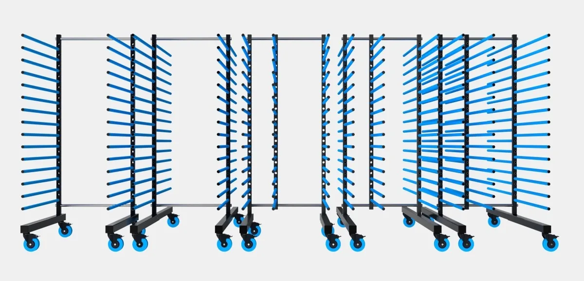 Industrial Paint Drying racks FlexiRacks Modular Design Products